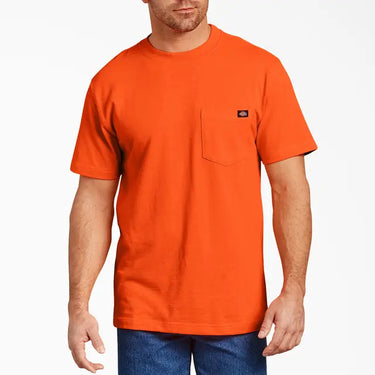 Dickies Heavyweight Short Sleeve Pocket T-Shirt (Bright Orange) Size L