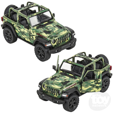 5" Diecast 2018 Jeep Wrangler Camo Open Top (Sold Separately)