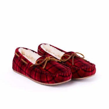 Minnetonka Women's Comfy Moc (Red Plaid) Size 7