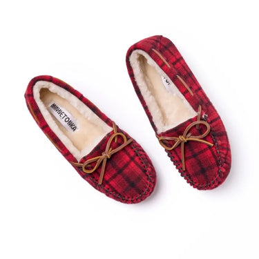 Minnetonka Women's Comfy Moc (Red Plaid) Size 7