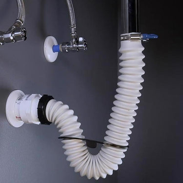 Simple Drain 1.25 in. D X 2.5 ft. L Rubber Slotted Sink Drain Kit