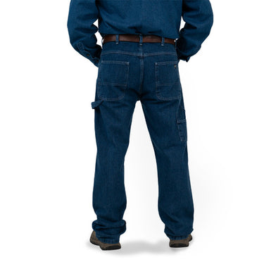 Key Men's Denim Dungaree - Traditional Fit (Indigo Denim Enzyme Wash) Size 34x32