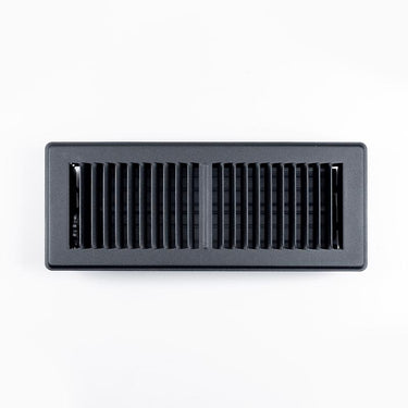 RectorSeal Tru Aire 4 in. H X 12 in. W 2-Way Powder Coat Black Steel Floor Register