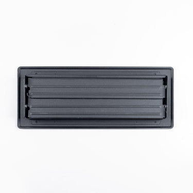 RectorSeal Tru Aire 4 in. H X 12 in. W 2-Way Powder Coat Black Steel Floor Register