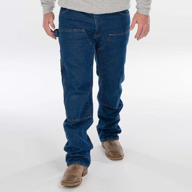 Key Contractor Grade Double Front Denim Dungaree (Indigo Denim Enzyme Wash) Size 36x34