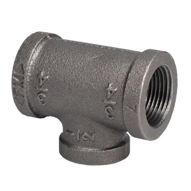 STZ Industries 3/4 in. FIP each X 3/4 in. D FIP 1/2 in. D FIP Black Malleable Iron Reducing Tee