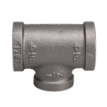 STZ Industries 3/4 in. FIP each X 3/4 in. D FIP 1/2 in. D FIP Black Malleable Iron Reducing Tee