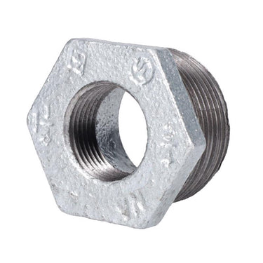 STZ Industries 1-1/4 in. MIP each X 3/4 in. D FIP Galvanized Malleable Iron Hex Bushing