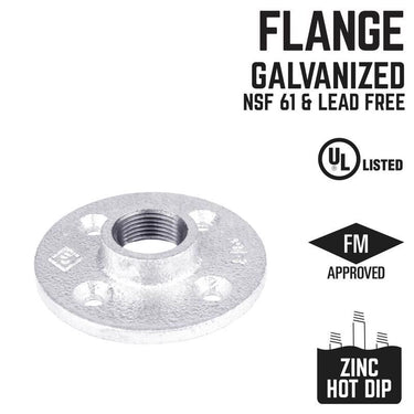 STZ Industries 3/4 in. FIP each Galvanized Malleable Iron Floor Flange