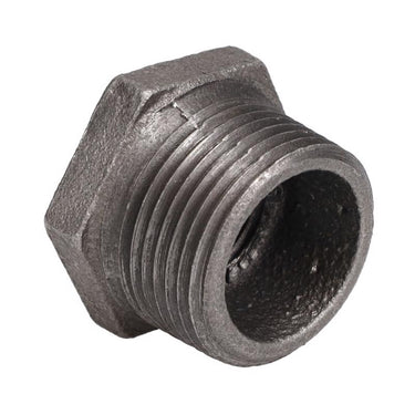 STZ Industries 1 in. MIP each X 1/2 in. D FIP Black Malleable Iron Hex Bushing