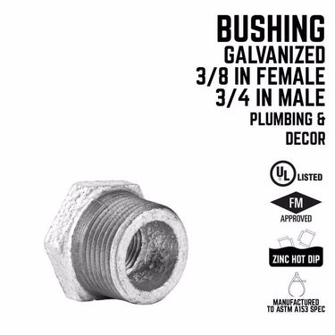 STZ Industries 3/4 in. MIP each X 3/8 in. D FIP Galvanized Malleable Iron Hex Bushing