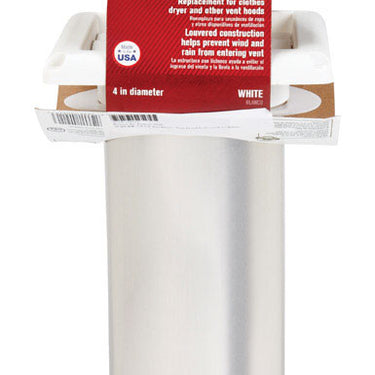 Ace 4 in. W X 6 in. L White Plastic Dryer Vent Hood