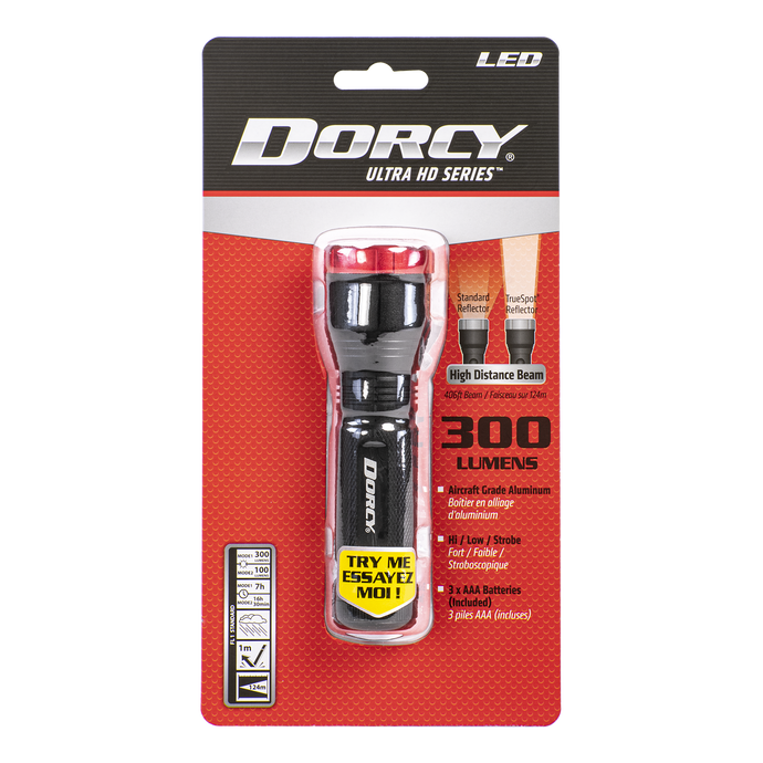 DORCY ULTRA HD SERIES 300 LUMEN FLASHLIGHT