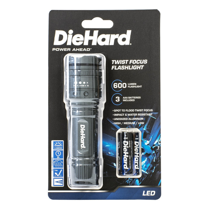 DIEHARD TWIST FOCUS 600 LUMEN FLASHLIGHT