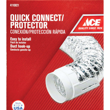 Ace 4 in to 4 in. White Duct Protector Plastic