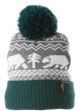 Screamer Kids Polar Bear Beanie (Forest Green)
