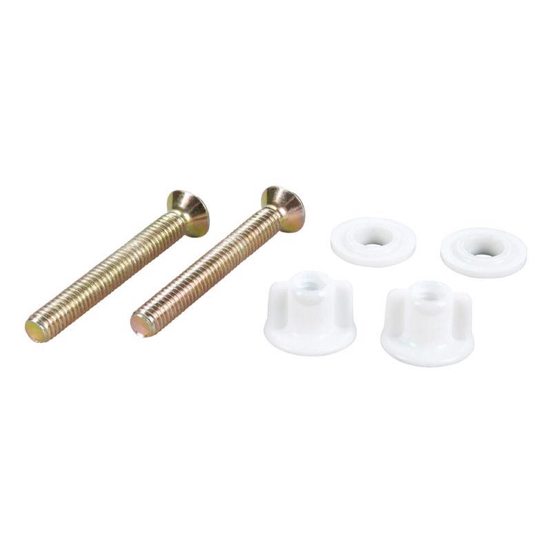 Load image into Gallery viewer, Ace Toilet Seat Hinge Bolts Plated Brass For Universal
