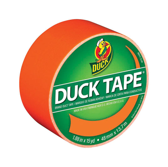 Duck 1.88 in. W X 15 yd L Neon Orange Solid Duct Tape