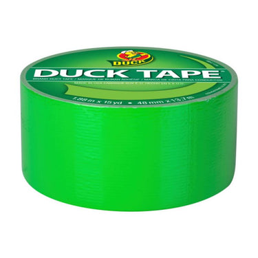 Duck 1.88 in. W X 15 yd L Neon Green Solid Duct Tape