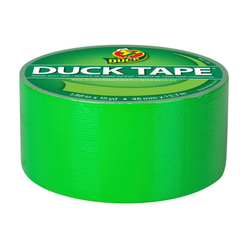 Load image into Gallery viewer, Duck 1.88 in. W X 15 yd L Neon Green Solid Duct Tape
