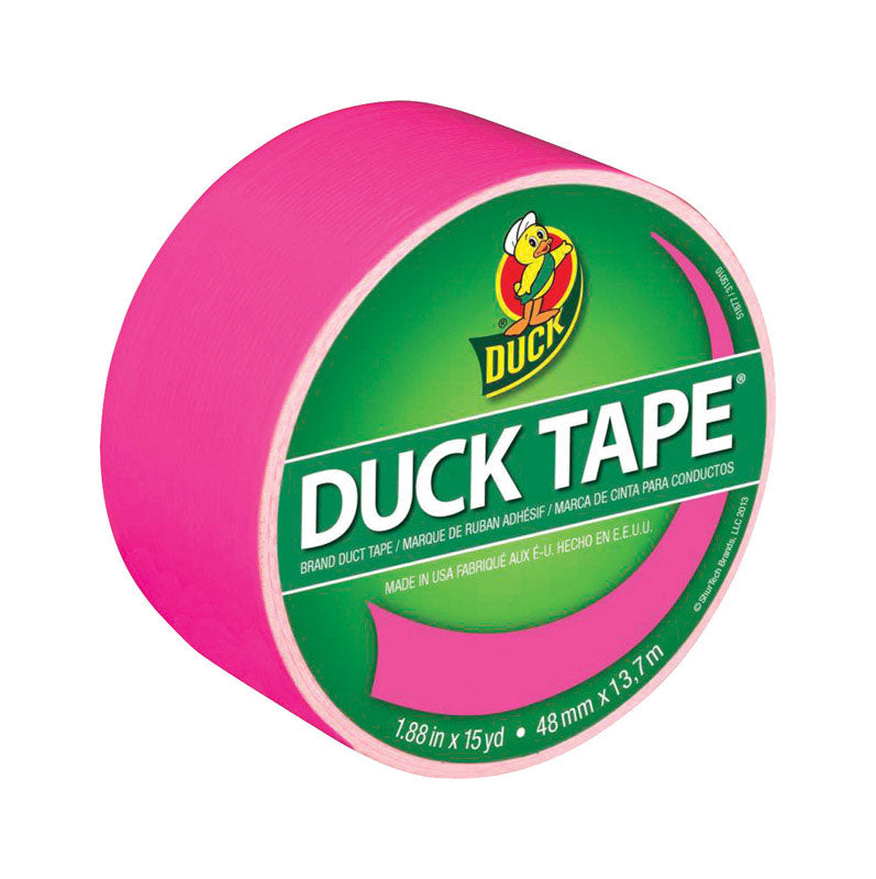 Load image into Gallery viewer, Duck 1.88 in. W X 15 yd L Neon Pink Solid Duct Tape
