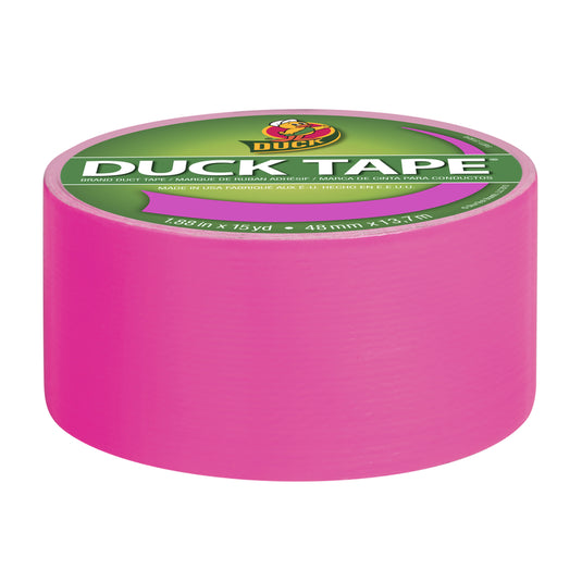 Duck 1.88 in. W X 15 yd L Neon Pink Solid Duct Tape