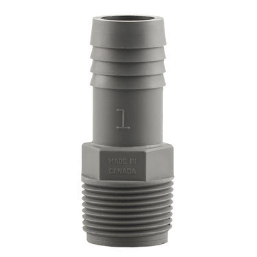 Boshart Industries 1 in. MPT in. X 1 in. D Insert Polypropylene Male Adapter 1 pk