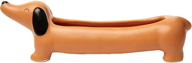 Kikkerland Daisy The Dachshund Porcelain Dog Planter