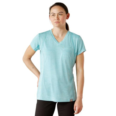 Ariat Women's Rebar Evolution T-Shirt (Maui Blue) Size XL