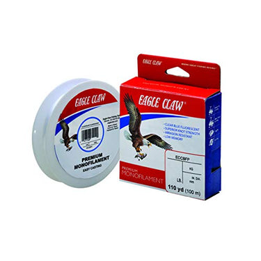 Eagle Claw Clear Blue Monofilament Fishing Line 4# Test 110yd
