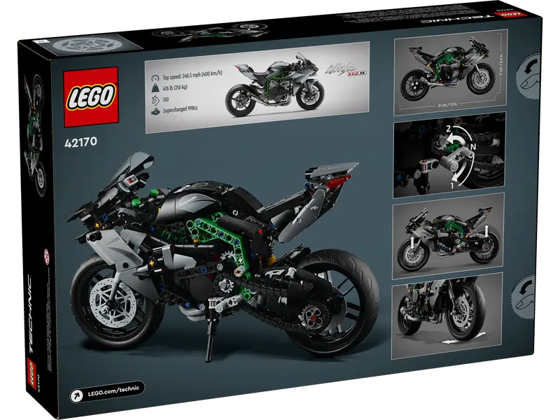 Load image into Gallery viewer, Lego Technic Kawasaki Ninja H2R Motorcycle 643pc
