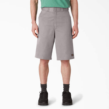 Dickies Loose Fit Flat Front Work Shorts (Silver) Size 30