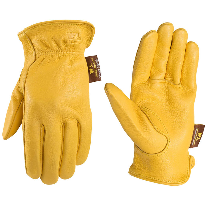 Women’s Soft Deerskin Full Leather Work Gloves, Small (Wells Lamont)