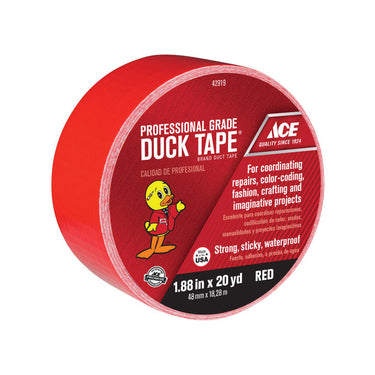 Ace 1.88 in. W X 20 yd L Red Solid Duct Tape