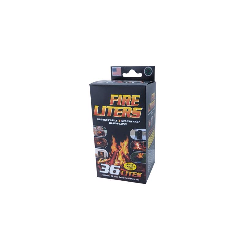 Load image into Gallery viewer, Fire Liters Wood Fiber Fire Starter 12 min 36 pk
