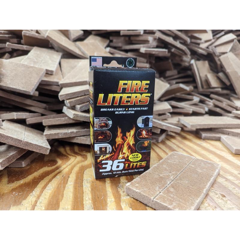 Load image into Gallery viewer, Fire Liters Wood Fiber Fire Starter 12 min 36 pk
