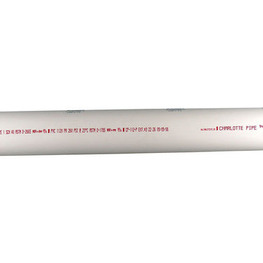 Charlotte Pipe Schedule 40 PVC Solid Pipe 1-1/2 in. D X 2 ft. L Plain End 330 psi