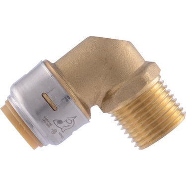 SharkBite Push to Connect 1/2 in. PTC each X 1/2 in. D MPT Brass Elbow