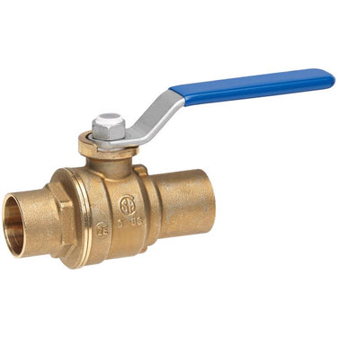 Homewerks 3/4 in. Brass Sweat Ball Valve Full Port Quarter-Turn Lever For Water/Oil/Gas
