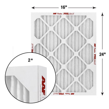 AAF Flanders PREpleat LPD SC M10 16 in. W X 24 in. H X 2 in. Synthetic 10 MERV Pleated Air Filter 1