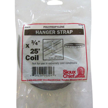 Sioux Chief 3/4 in. 25 ft. Gray Polypropylene Pipe Hanger Strap