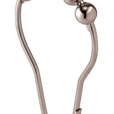 iDesign Chrome Silver Steel Shower Curtain Rings 12 pk