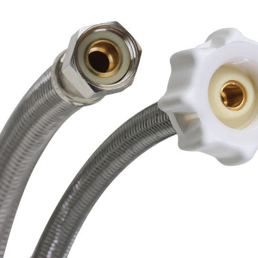 Fluidmaster 3/8 in. Compression X 7/8 in. D Ballcock 12 in. Braided Stainless Steel Toilet Supply Li