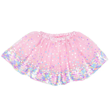 Neon Pink Party Fun Sequins Skirt