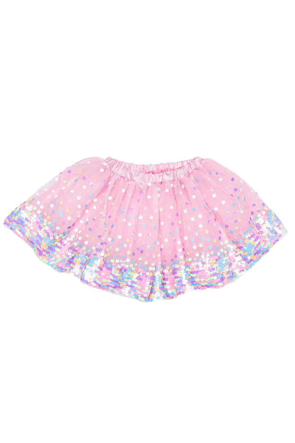 Load image into Gallery viewer, Neon Pink Party Fun Sequins Skirt
