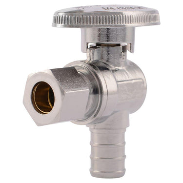 SharkBite 1/2 in. PEX Barb X 3/8 in. Brass Angle Stop Valve