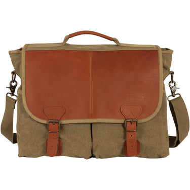 Fox Academic Portfolio Briefcase Olive Brown