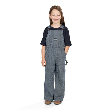 Key Kid's Bib Overalls (Hickory Stripe Garment Wash) Size 6