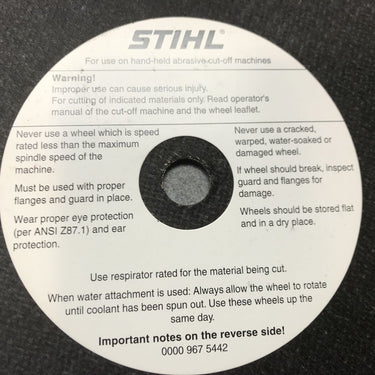 STIHL 14" Asphalt/Ductile Wheel 0835 030 8001