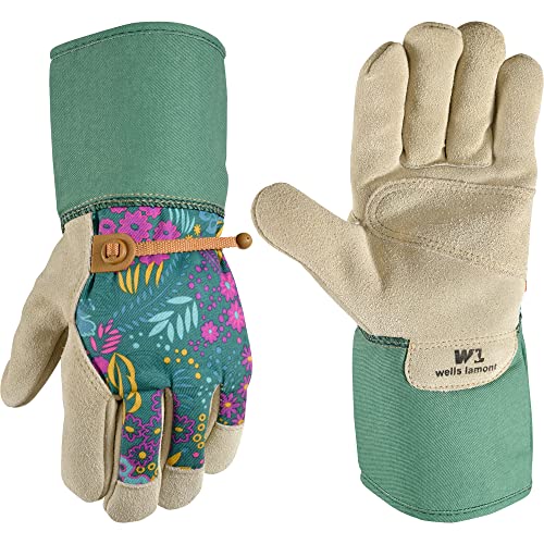 Load image into Gallery viewer, Wells Lamont Women&#39;s Botanical Split Cowhide Pruner Gloves medium
